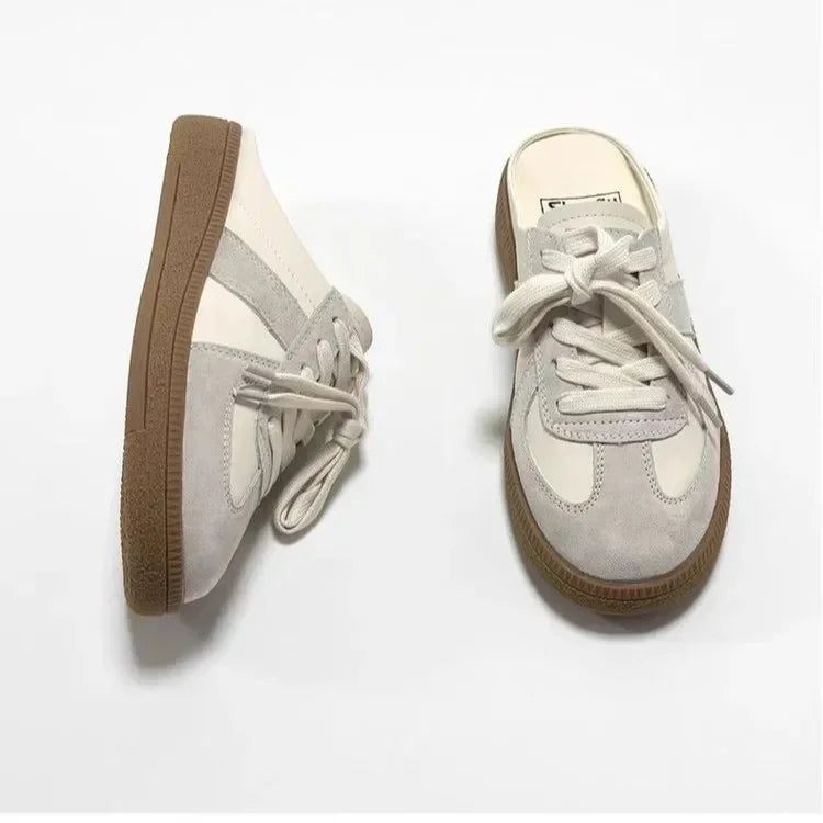 Model 445 Platform Mule Loafers | Slip-On Round Toe Creeper Half Slippers