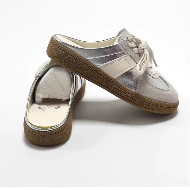 Model 445 Platform Mule Loafers | Slip-On Round Toe Creeper Half Slippers