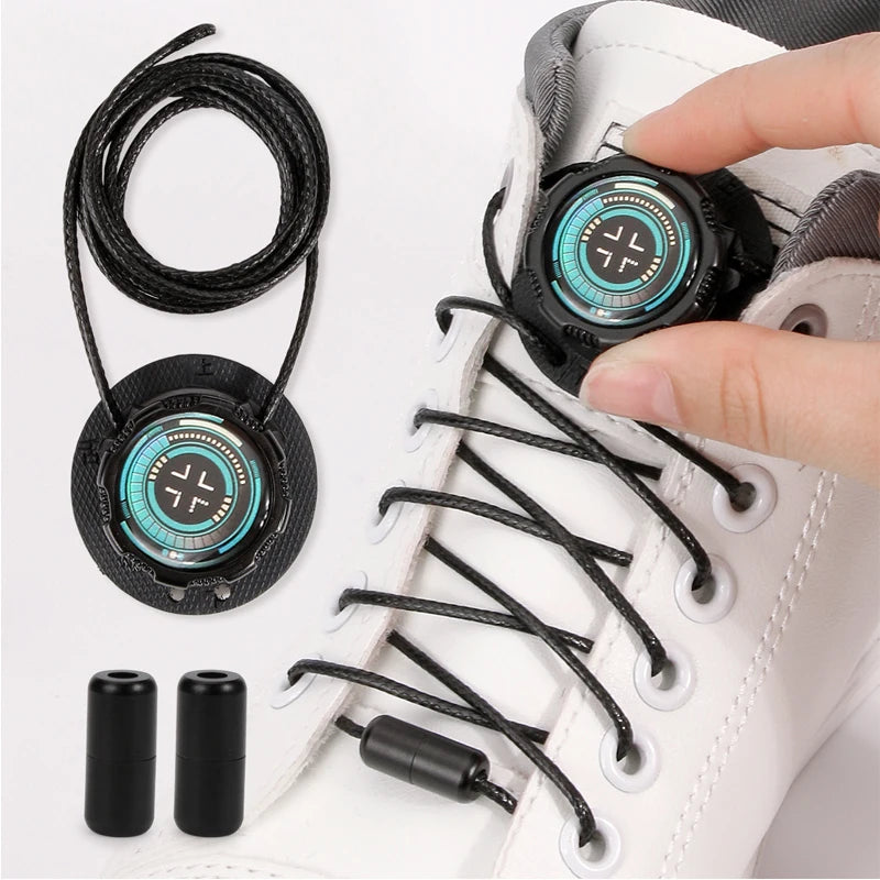 Automatic Shoelaces Without ties Swivel Buckle Laces Sneakers No Tie Shoe laces Adults Kids Thick Rope shoelace 1Pair/2Pair