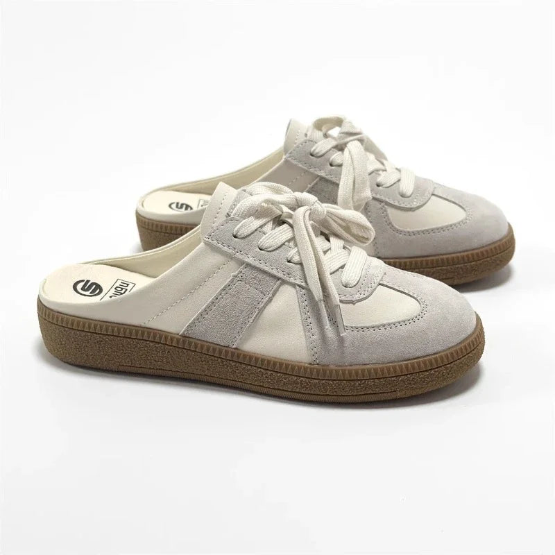 Model 445 Platform Mule Loafers | Slip-On Round Toe Creeper Half Slippers