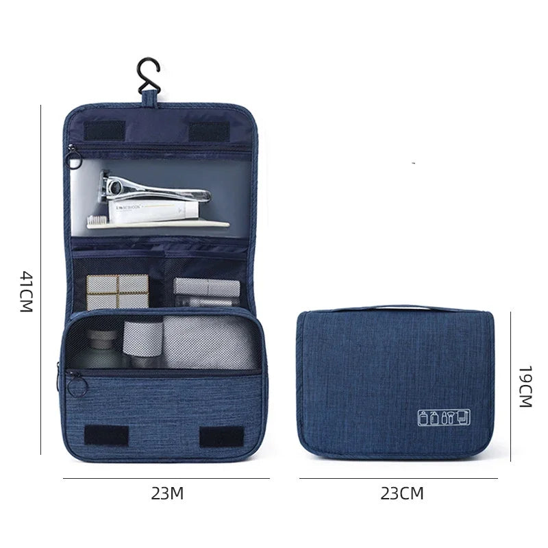 Oxford Travel Toiletry Bag | Waterproof Hanging Wash Pouch for Men & Women