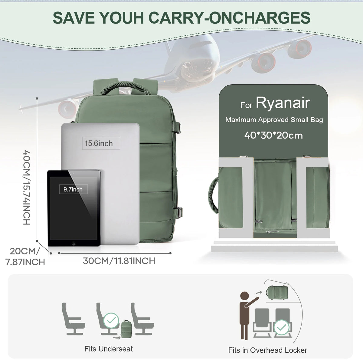 Zolex Executive Carry-On Backpack | 40×30×20cm Cabin-Ready Travel Bag