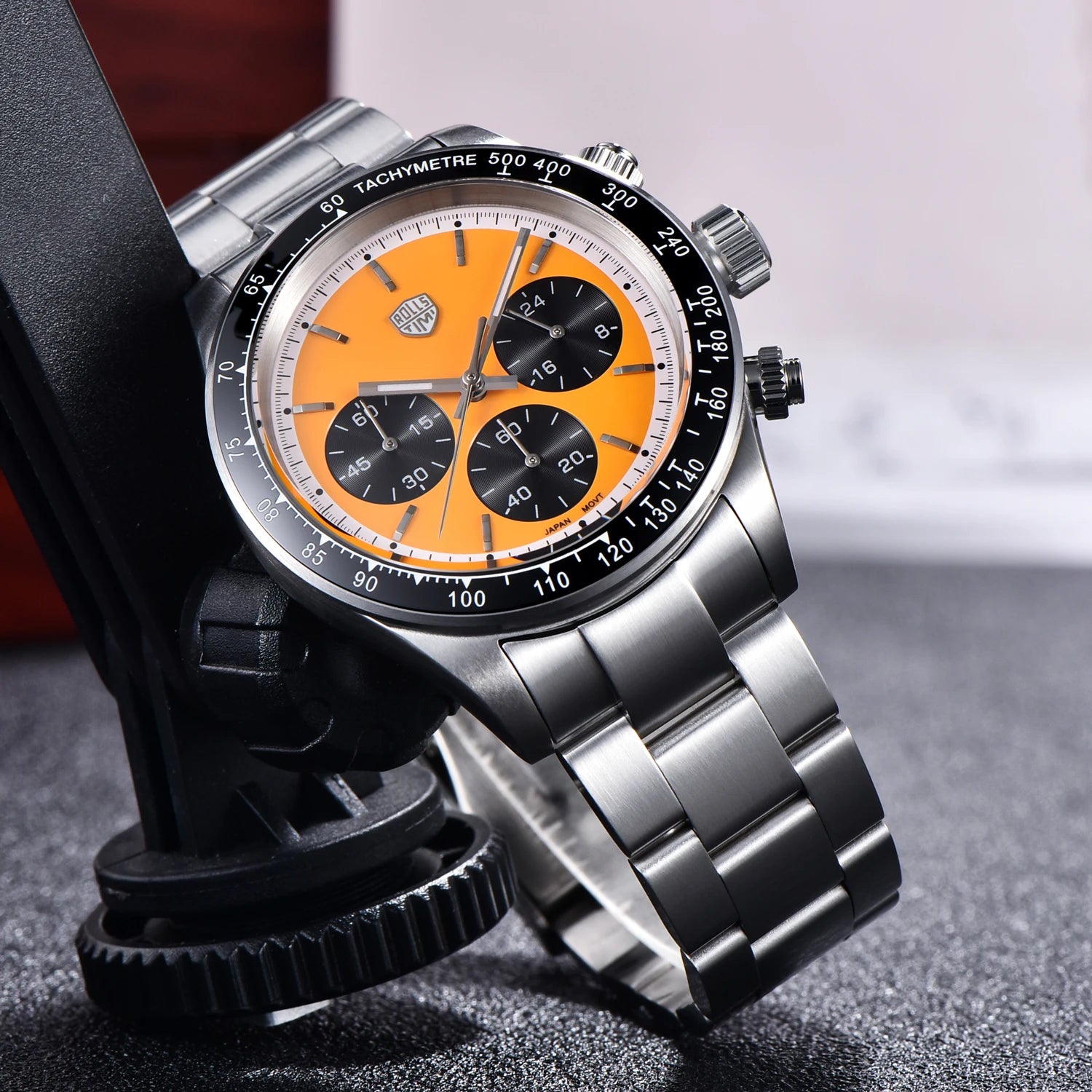2025 New RollsTimi Men's Watches Luxury Quartz Chronograph Watch For Man AR Sapphire Mirror Waterproof Men Gift Clock Luminous