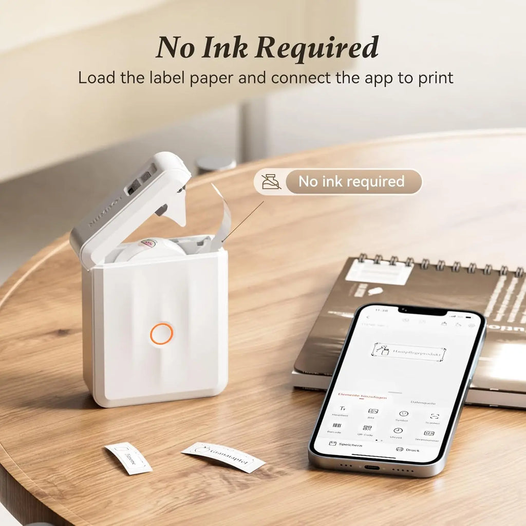 Niimbot D110 Smart Portable Label Printer Mini Pocket Thermal Sticker Maker Self-adhesive Label Papers For Office Home USE