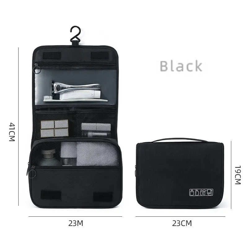 Oxford Travel Toiletry Bag | Waterproof Hanging Wash Pouch for Men & Women