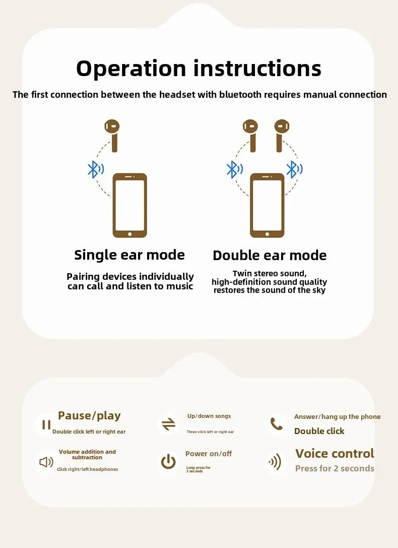 Wireless Headphones Wireless Earbuds Bluetooth Earbuds Innovative Bluetooth Headphones Redefine Wireless Audio Standards