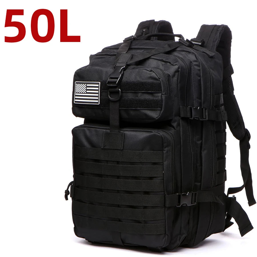 Taktischer Wanderrucksack 25L / 50L | Wasserdichter Nylon-Outdoor-Rucksack für Camping, Trekking & Jagd