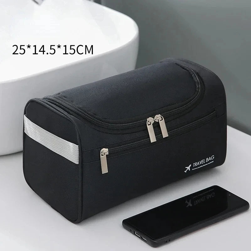 Hanging Toiletry Bag | PU Leather & Canvas Dopp Kit for Men & Women