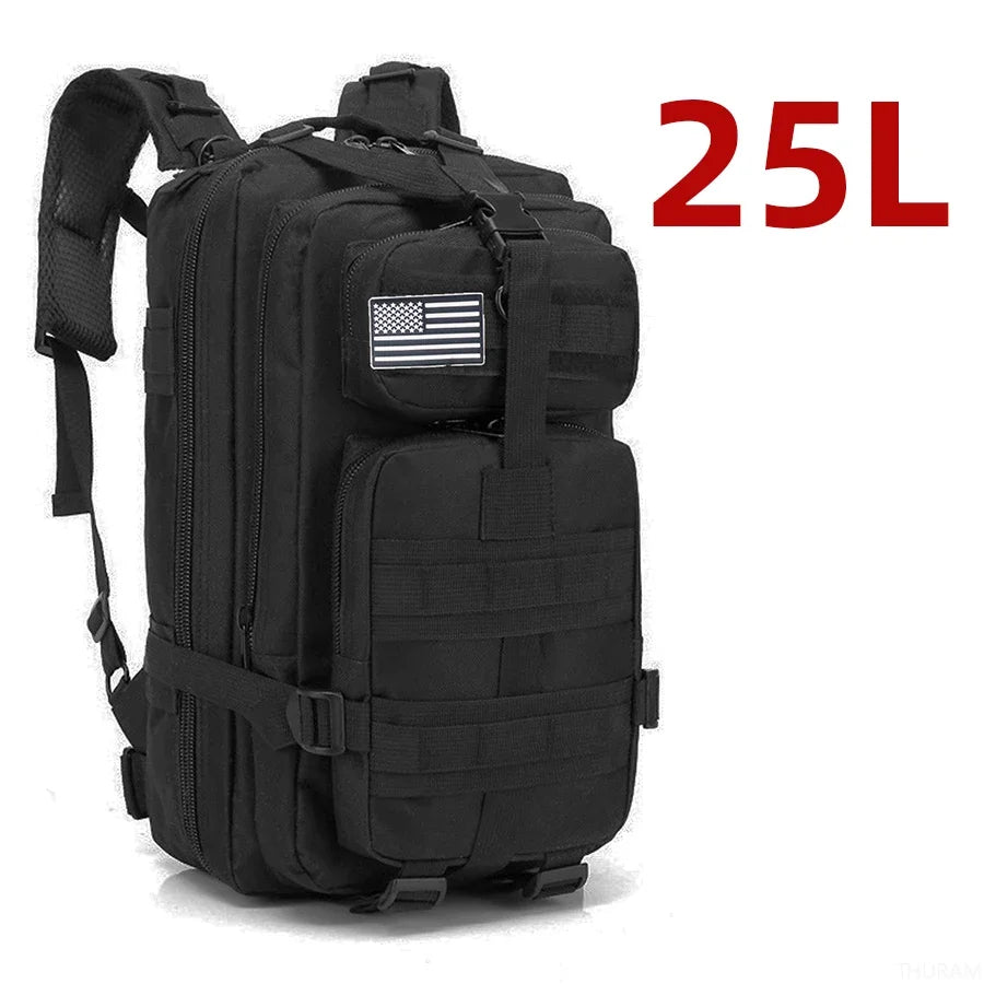 Taktischer Wanderrucksack 25L / 50L | Wasserdichter Nylon-Outdoor-Rucksack für Camping, Trekking & Jagd