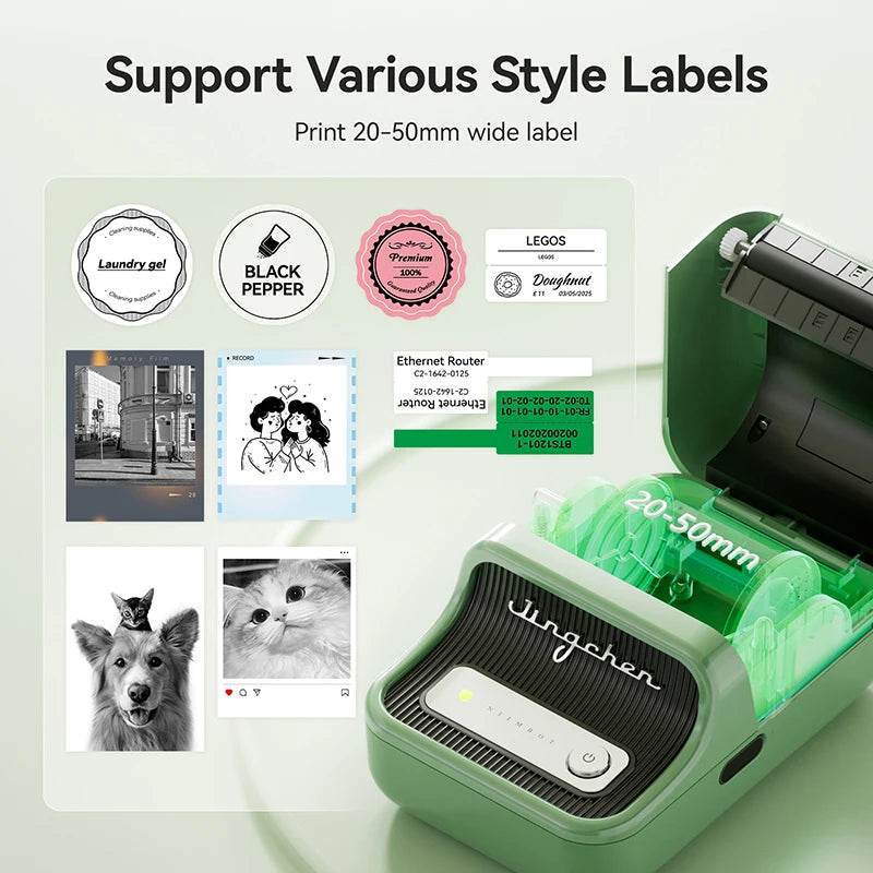 NiiMbot B21 B21 PRO Bluetooth Adhesive Label Printers Mini Thermal Printer Wireless Barcode Label Maker for Office Clothing