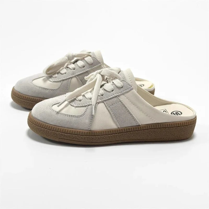 Model 445 Platform Mule Loafers | Slip-On Round Toe Creeper Half Slippers