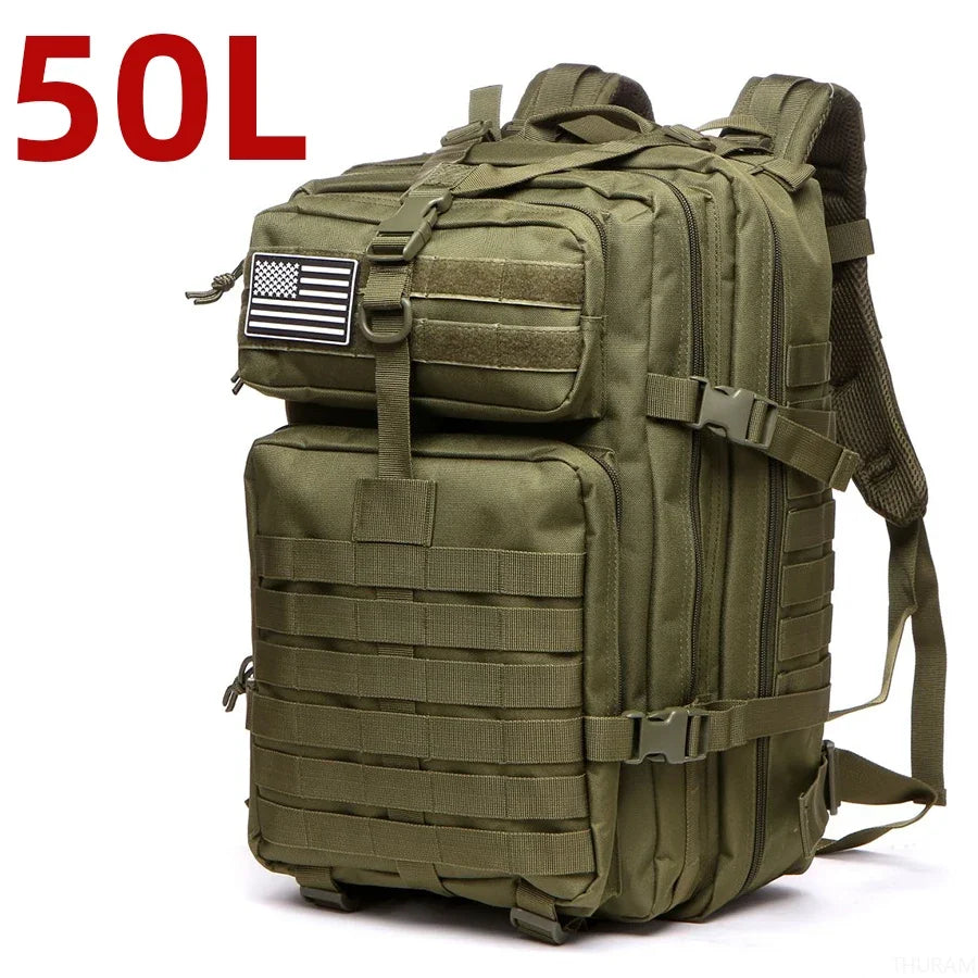 Tactical Hiking Backpack 25L / 50L | Waterproof Nylon Outdoor Rucksack for Camping, Trekking & Hunting