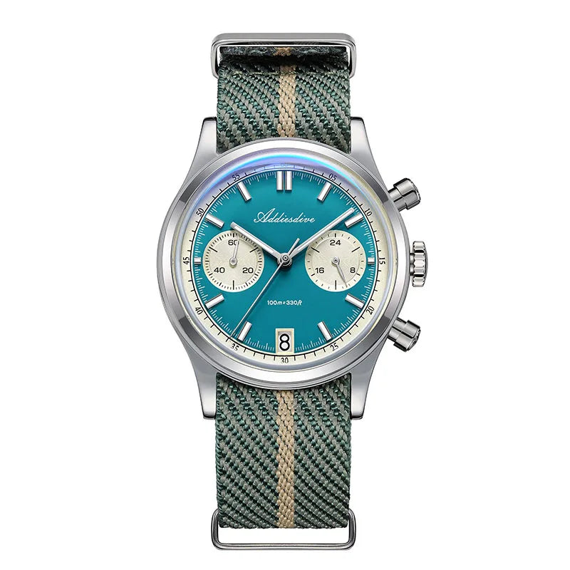 ADDIESDIVE AD2095 Luxury Men's Chronograph Watch — BGW9 Super Luminous Bubble Mirror VK64 Quartz Diver