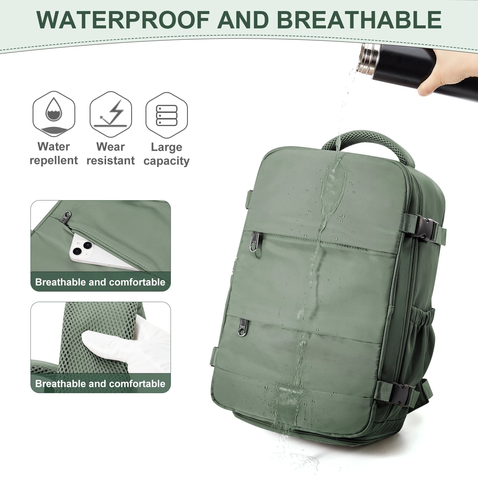 Zolex Executive Carry-On Backpack | 40×30×20cm Cabin-Ready Travel Bag