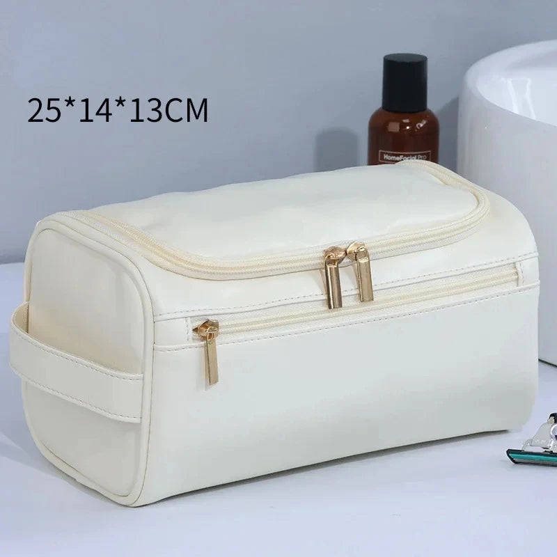 Hanging Toiletry Bag | PU Leather & Canvas Dopp Kit for Men & Women