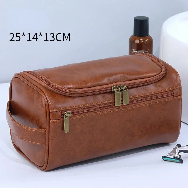 Hanging Toiletry Bag | PU Leather & Canvas Dopp Kit for Men & Women
