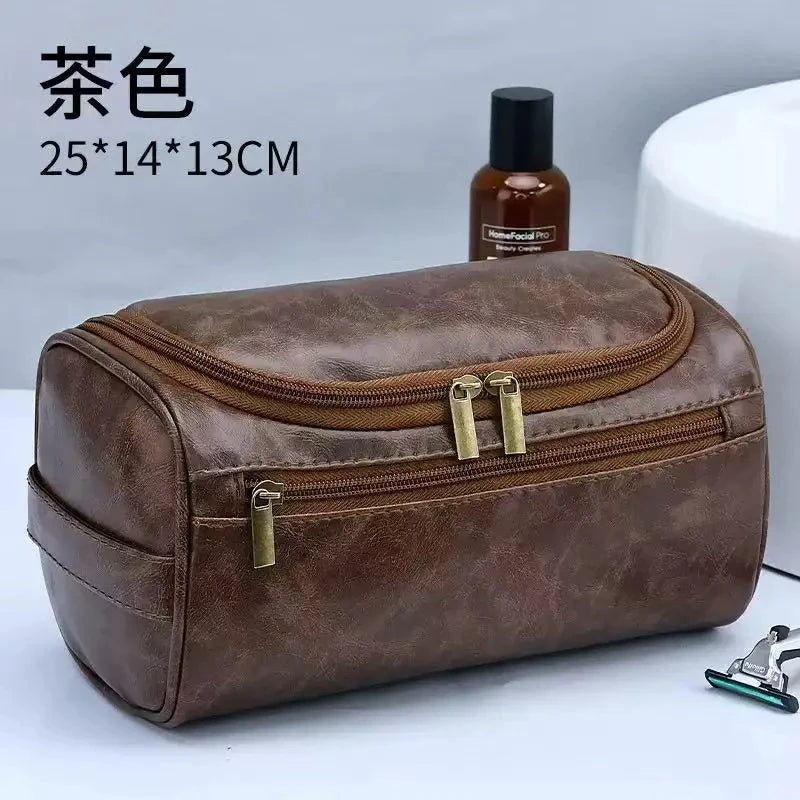 Hanging Toiletry Bag | PU Leather & Canvas Dopp Kit for Men & Women