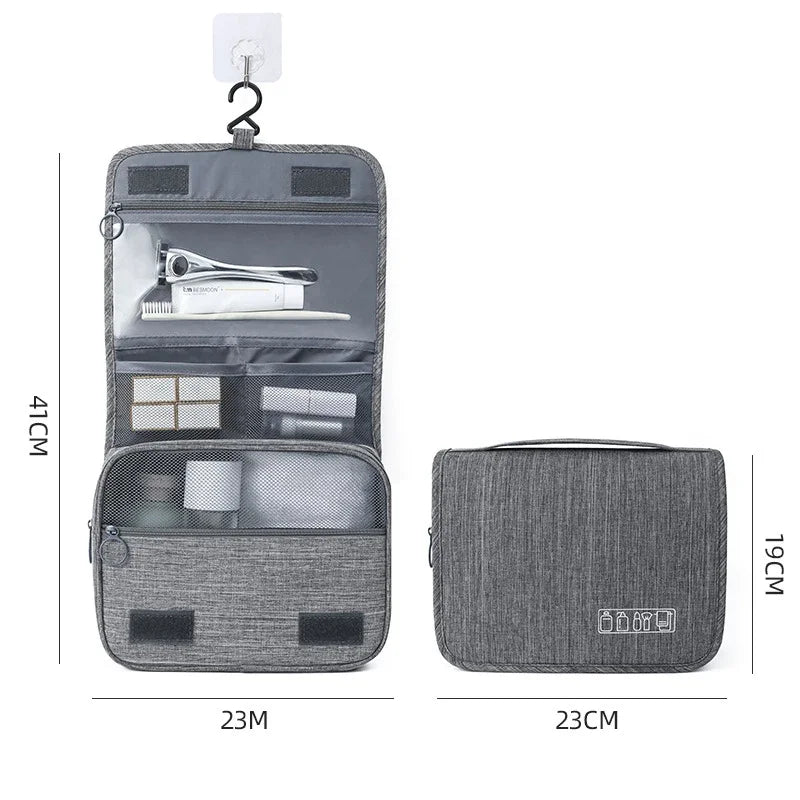 Oxford Travel Toiletry Bag | Waterproof Hanging Wash Pouch for Men & Women