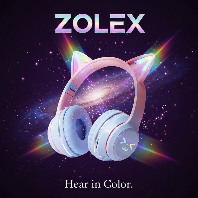 Cat Ear Wireless Bluetooth Headphone Blue