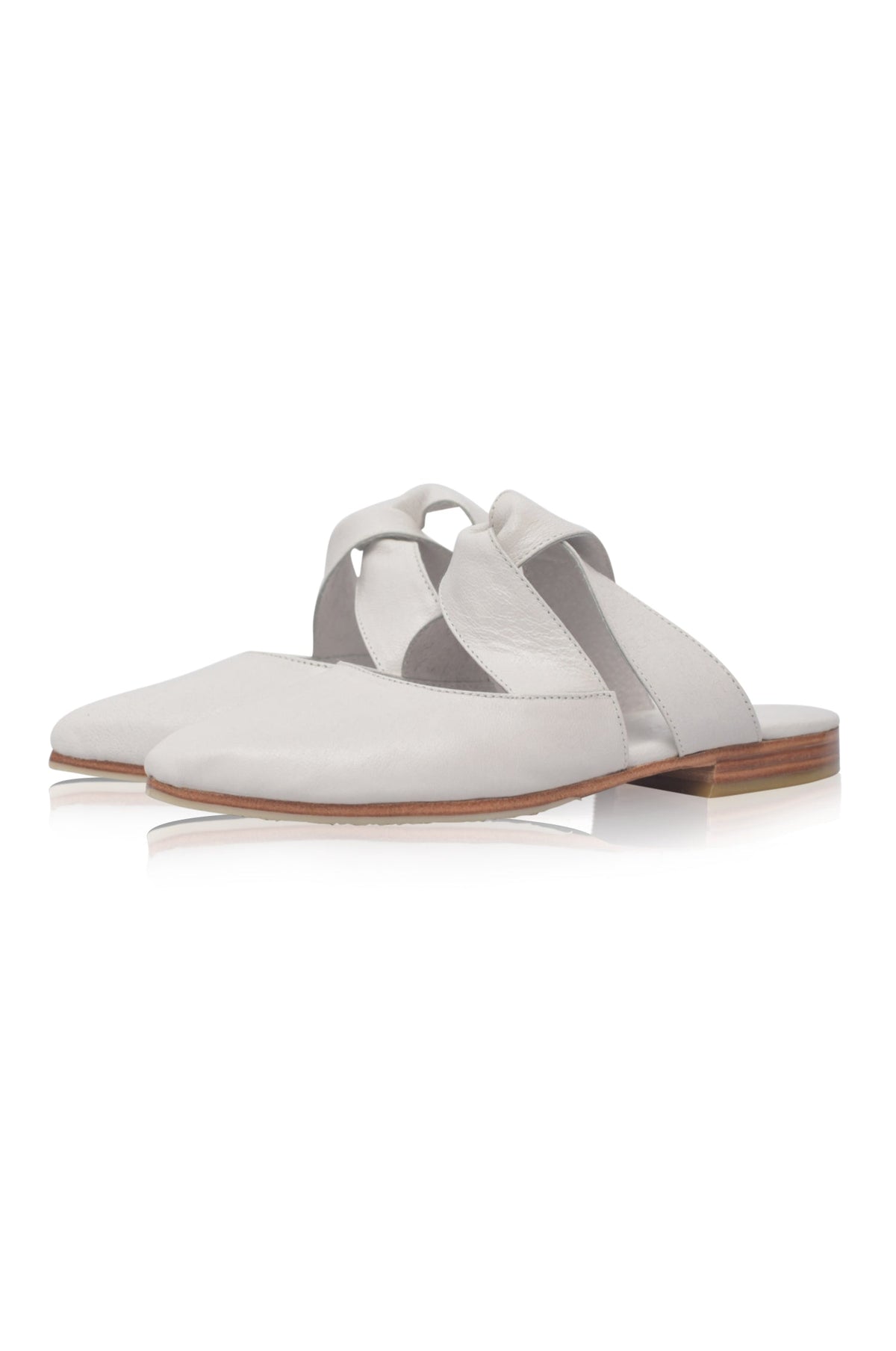 Taj Mahal Leder-Mules mit spitzer Kappe