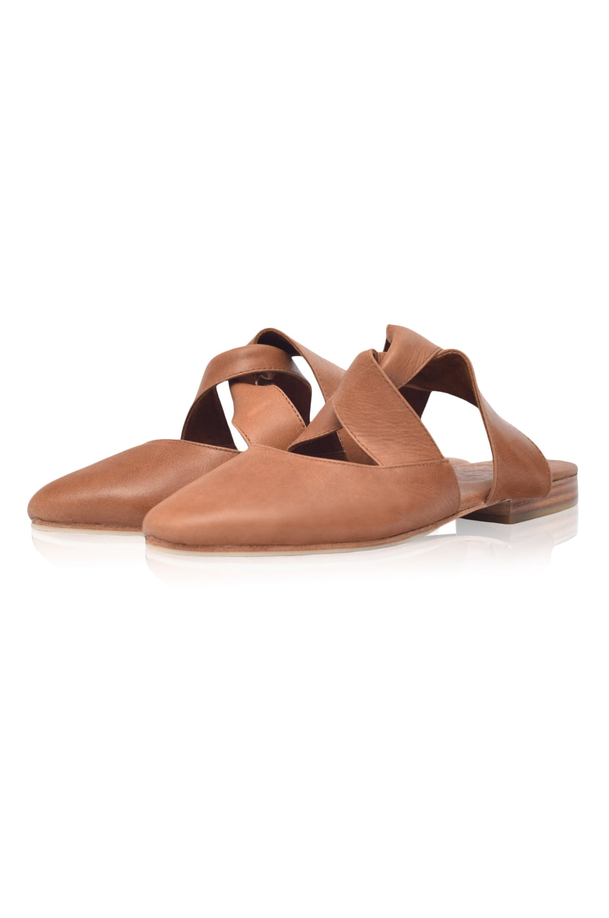 Taj Mahal Leder-Mules mit spitzer Kappe