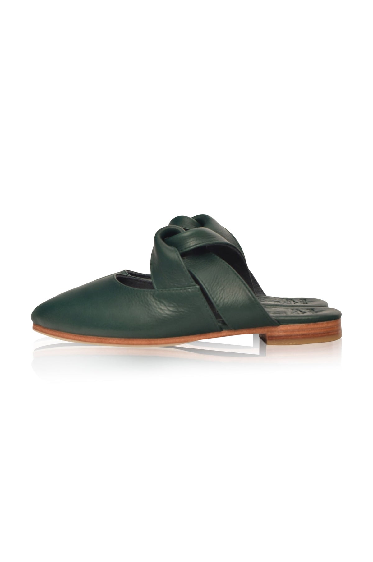 Taj Mahal Leder-Mules mit spitzer Kappe