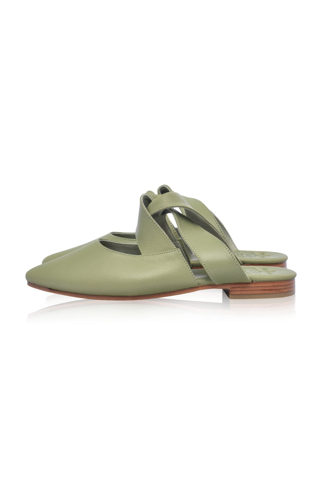 Taj Mahal Pointy Toe Leather Mules