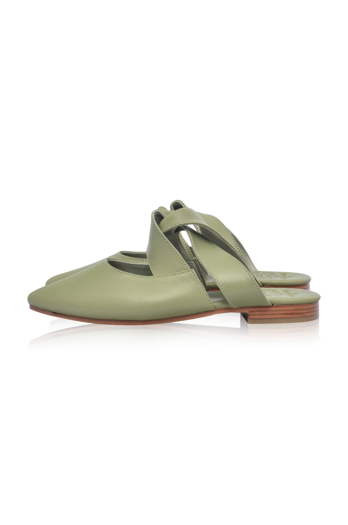 Taj Mahal Pointy Toe Leather Mules