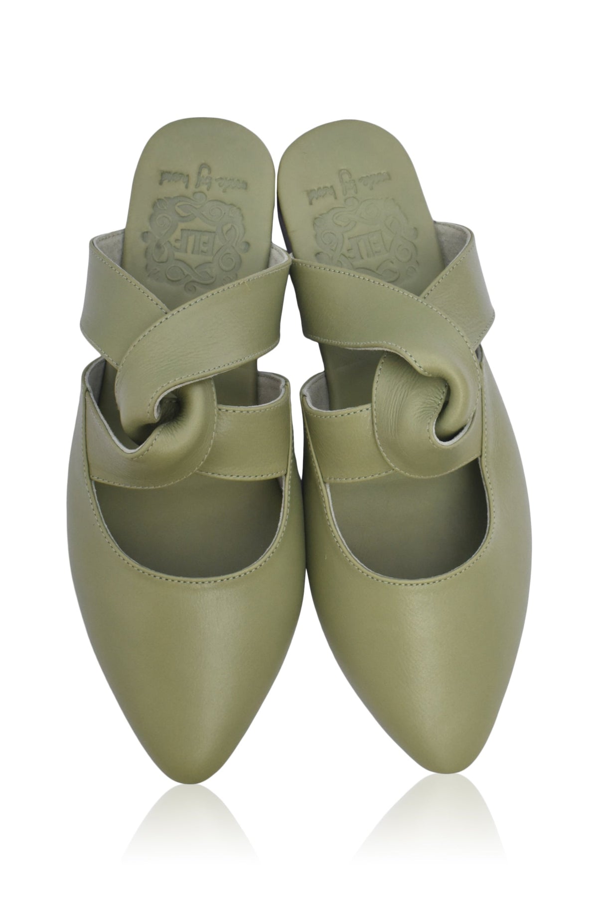 Taj Mahal Pointy Toe Leather Mules