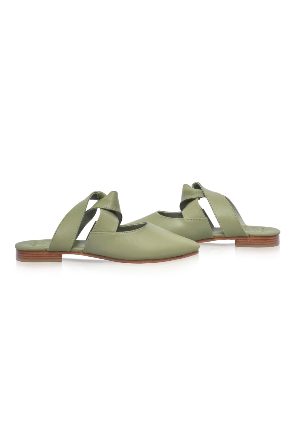 Taj Mahal Pointy Toe Leather Mules