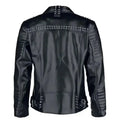 Men’s Rock Punk Black Studded Metal Spiked Leather Jacket