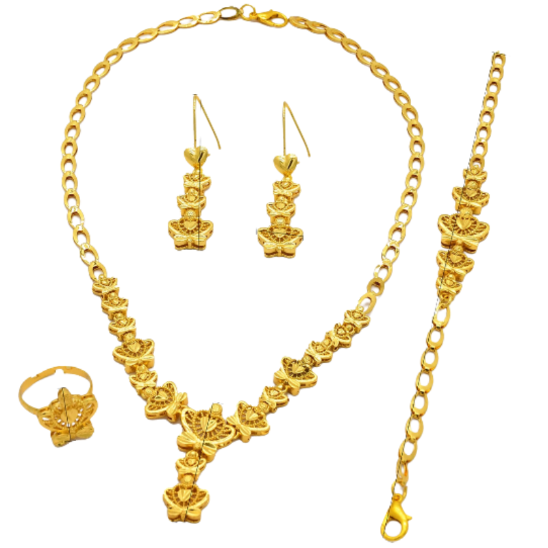 Indian 24k Gold Bridal Jewelry Set for Women