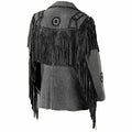 Men's Black Suede Western Cowboy Jacket – Native American Vintage Style
